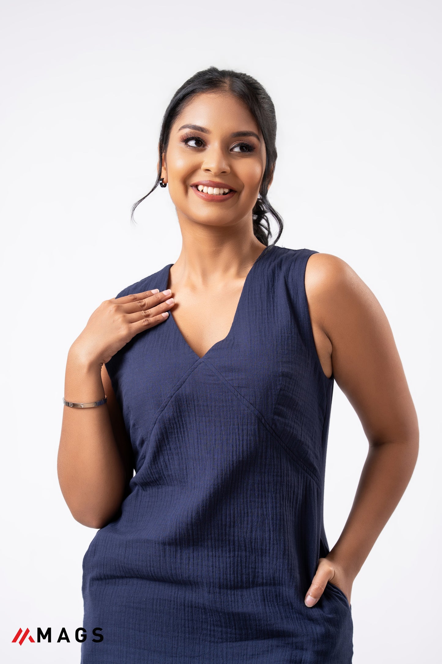 Navy Whisper Dress