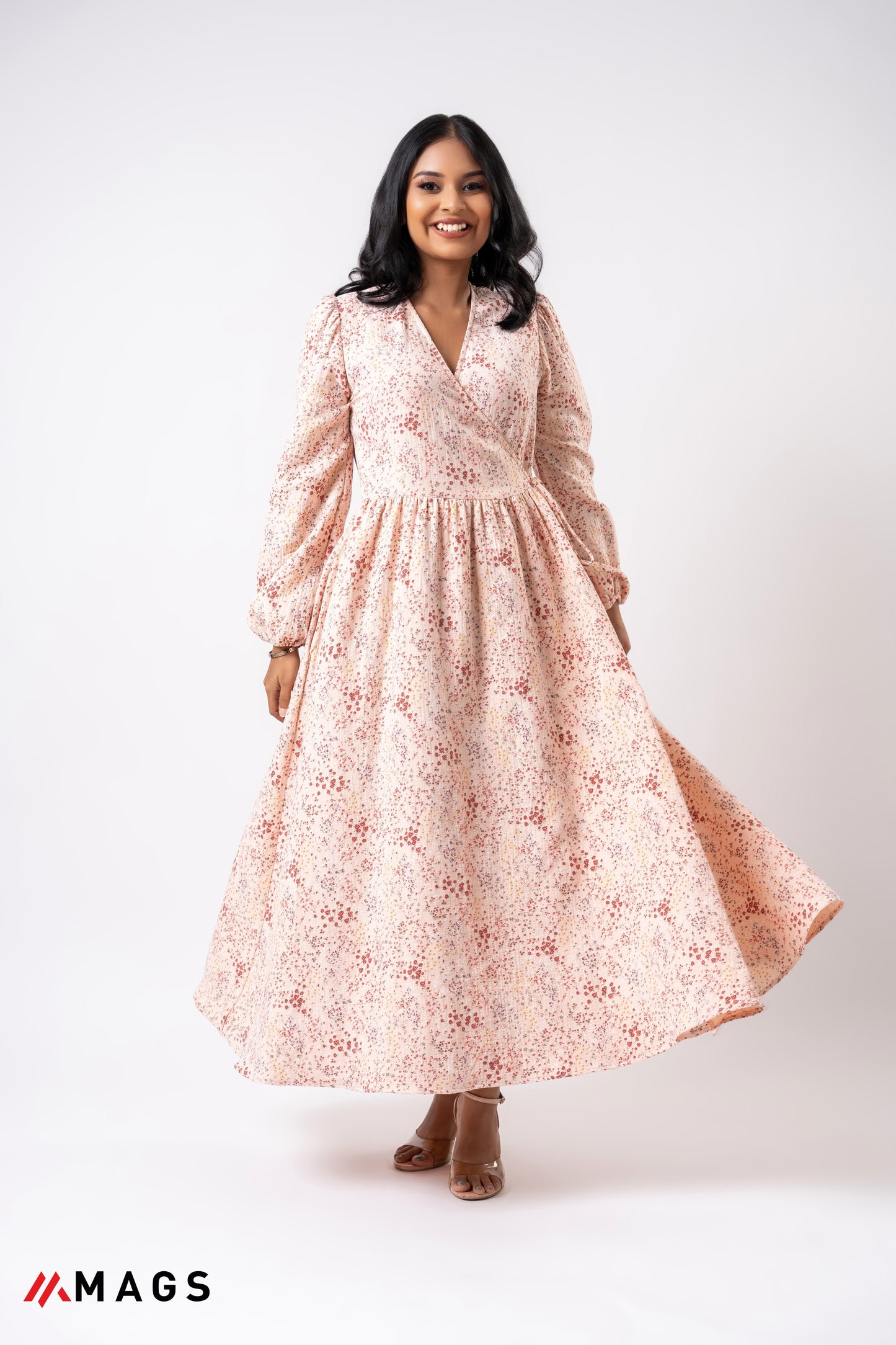Blush Bloom Printed Maxi Dress