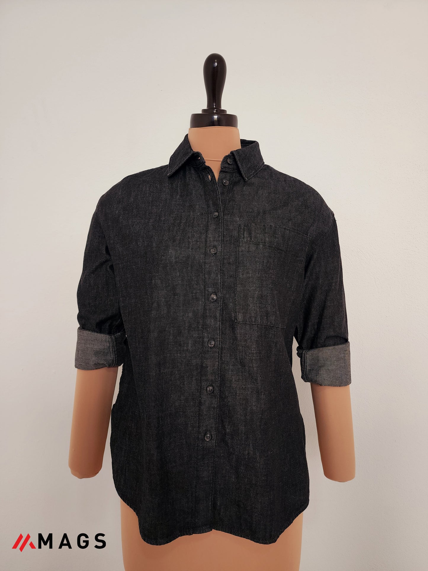 Timeless Long Sleeve Button Down Shirt - Black