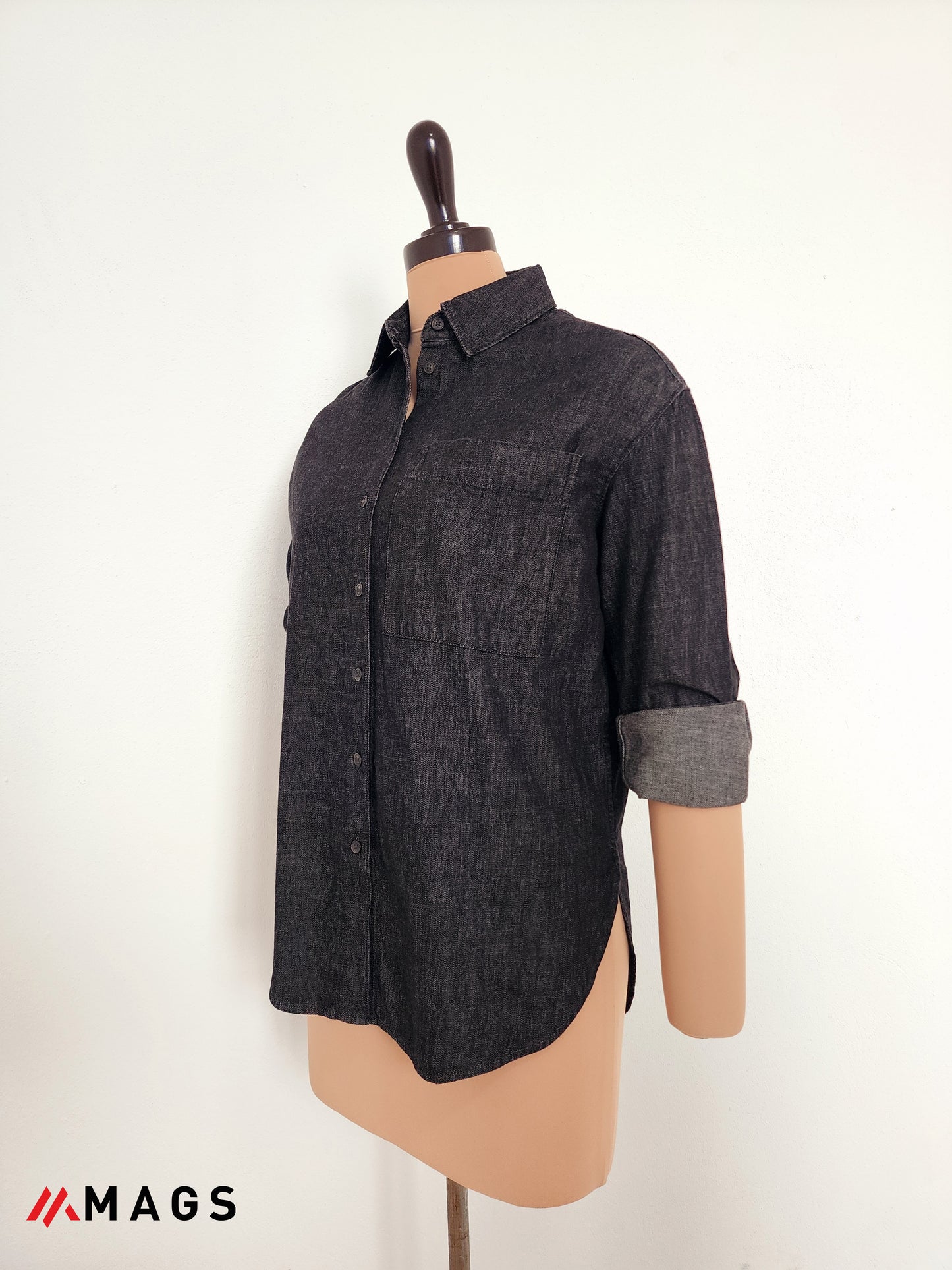 Timeless Long Sleeve Button Down Shirt - Black