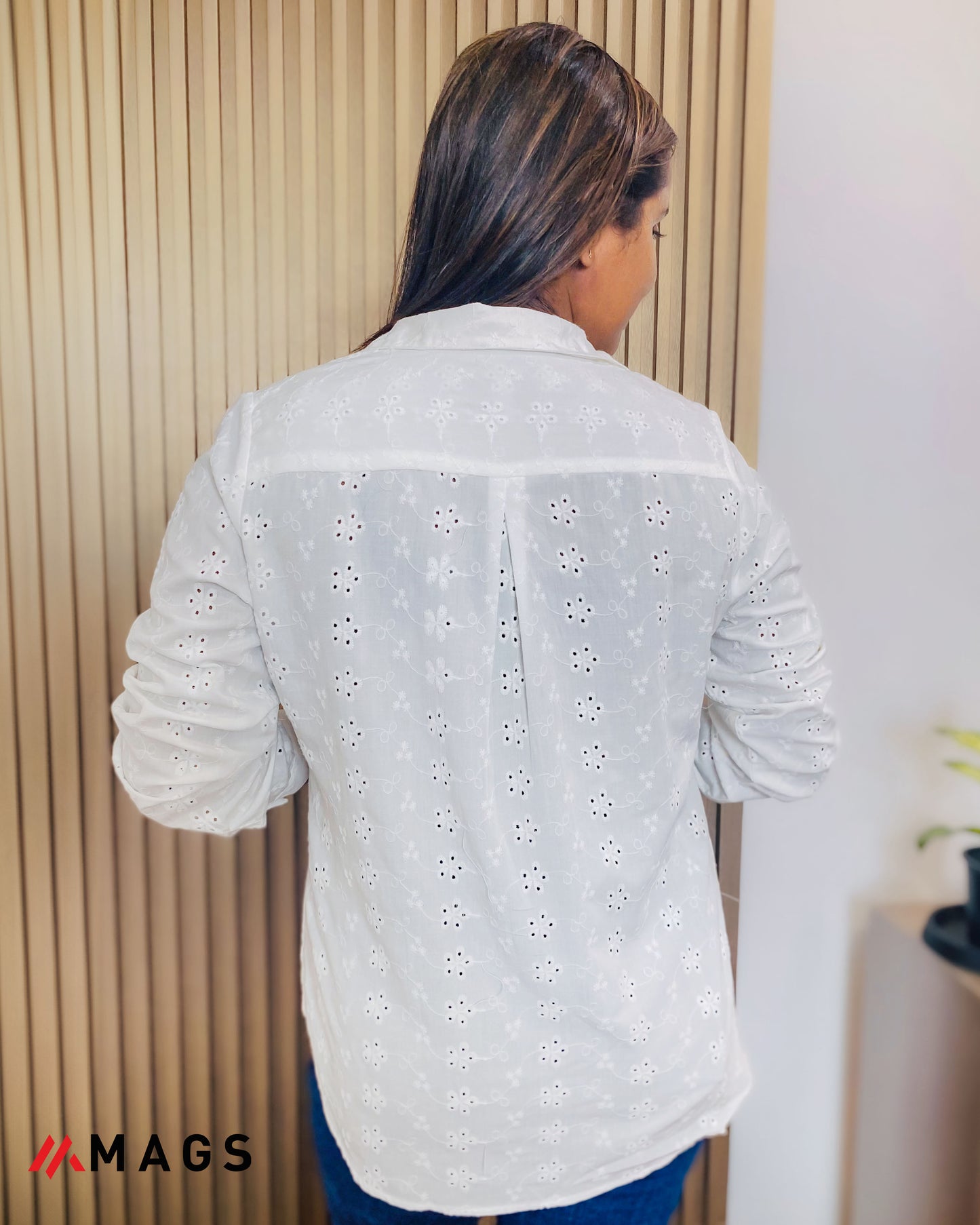 Pearl Petal Cutwork top