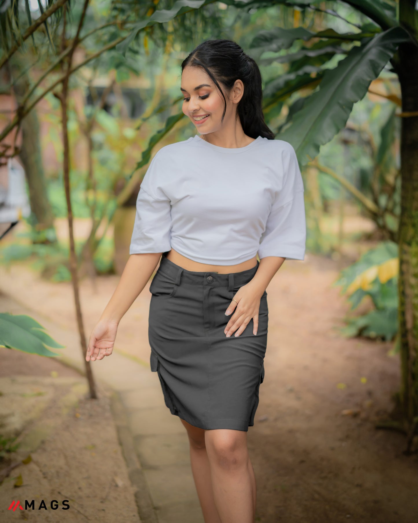 Flap Pocket Cargo Skirt