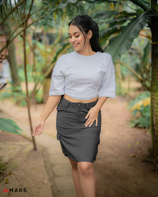 Flap Pocket Cargo Skirt