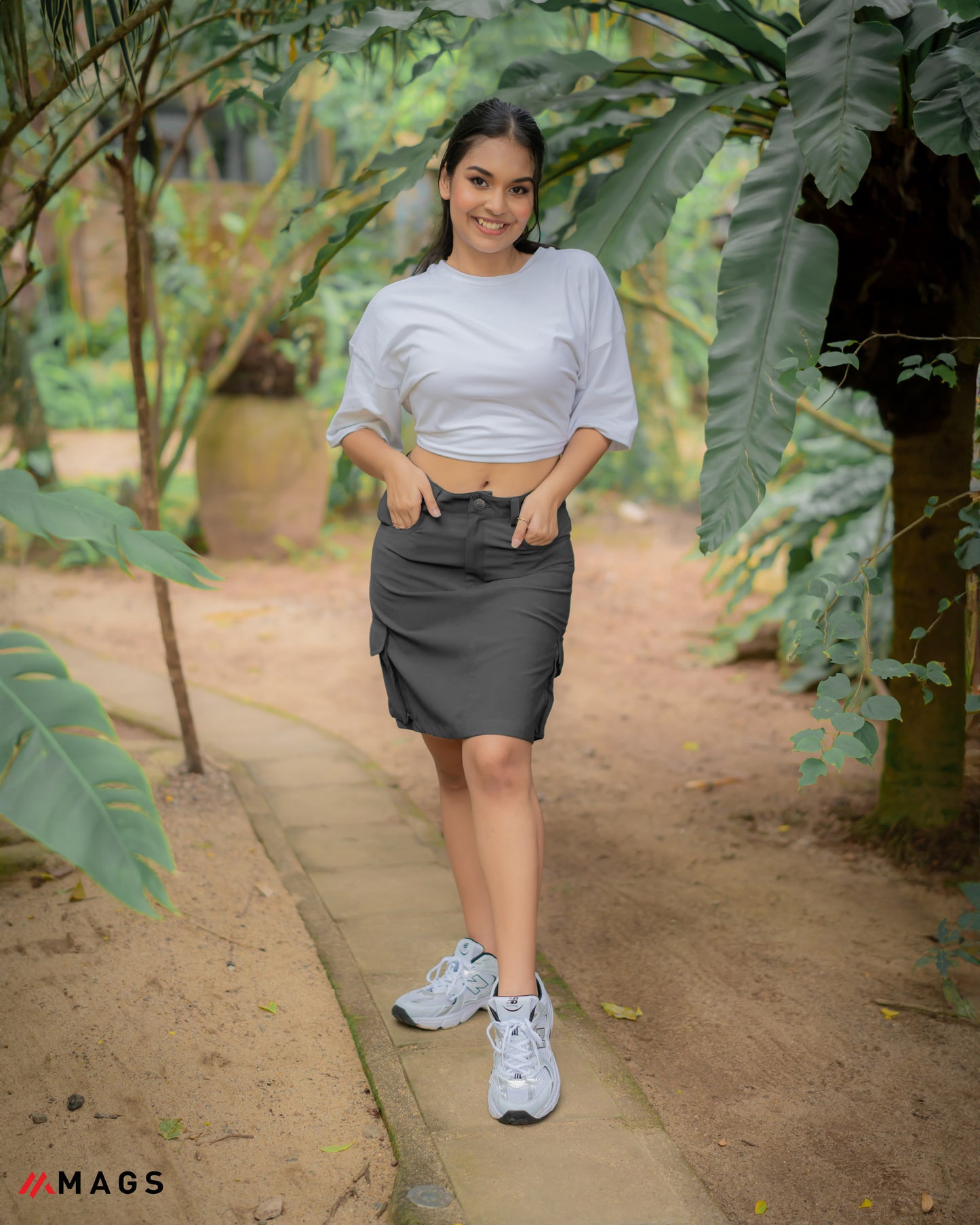Flap Pocket Cargo Skirt