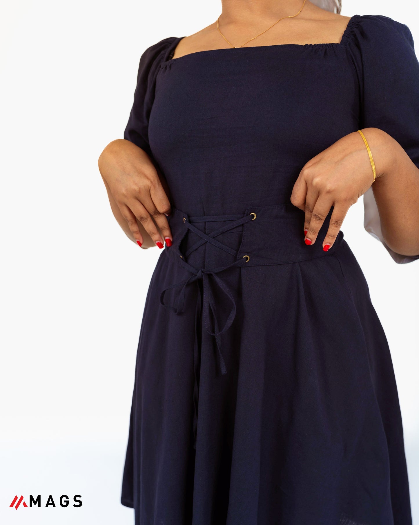 Vintage Flare puff Sleeve Mini Dress