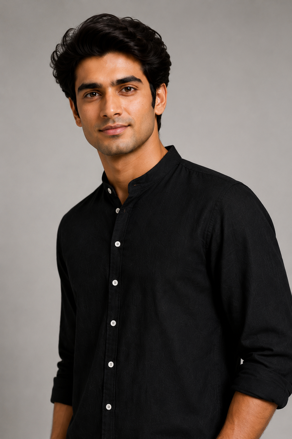 Midnight Weave Linen Shirt