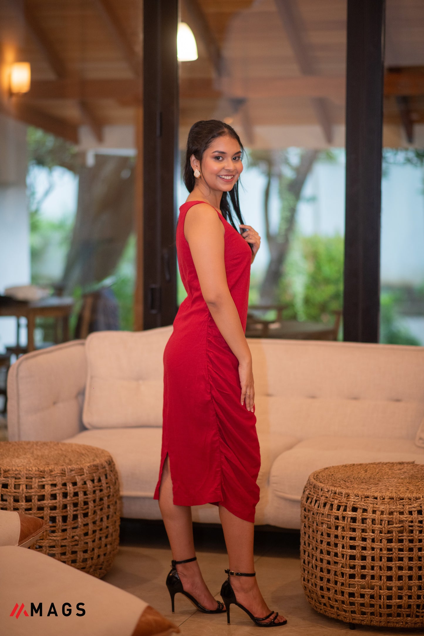 Elegant Crimson Allure Dress