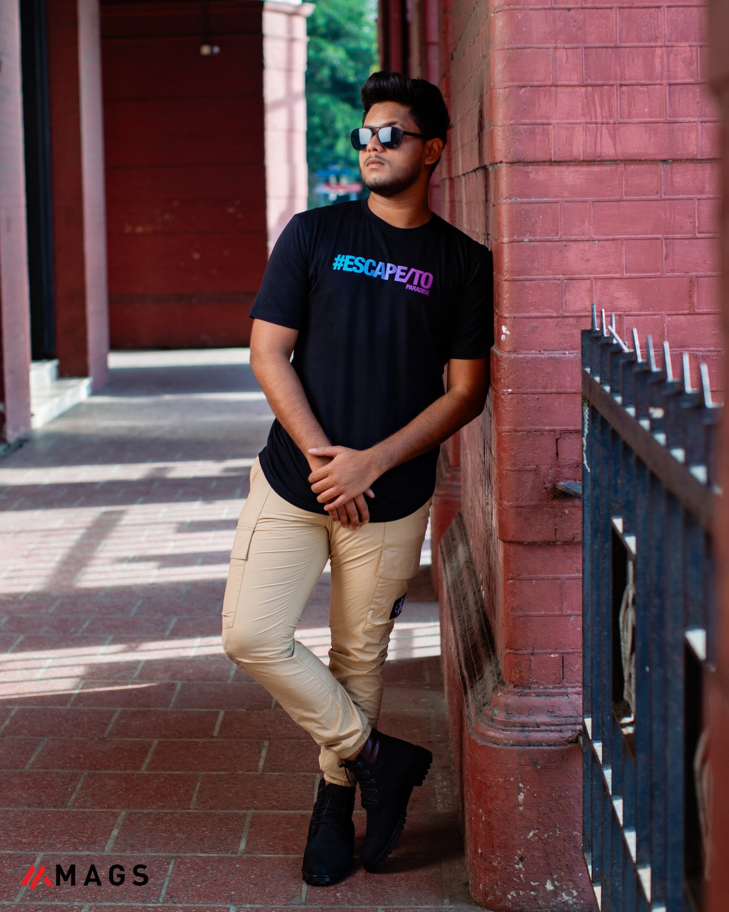 Oversized Neutral Gradient Tee