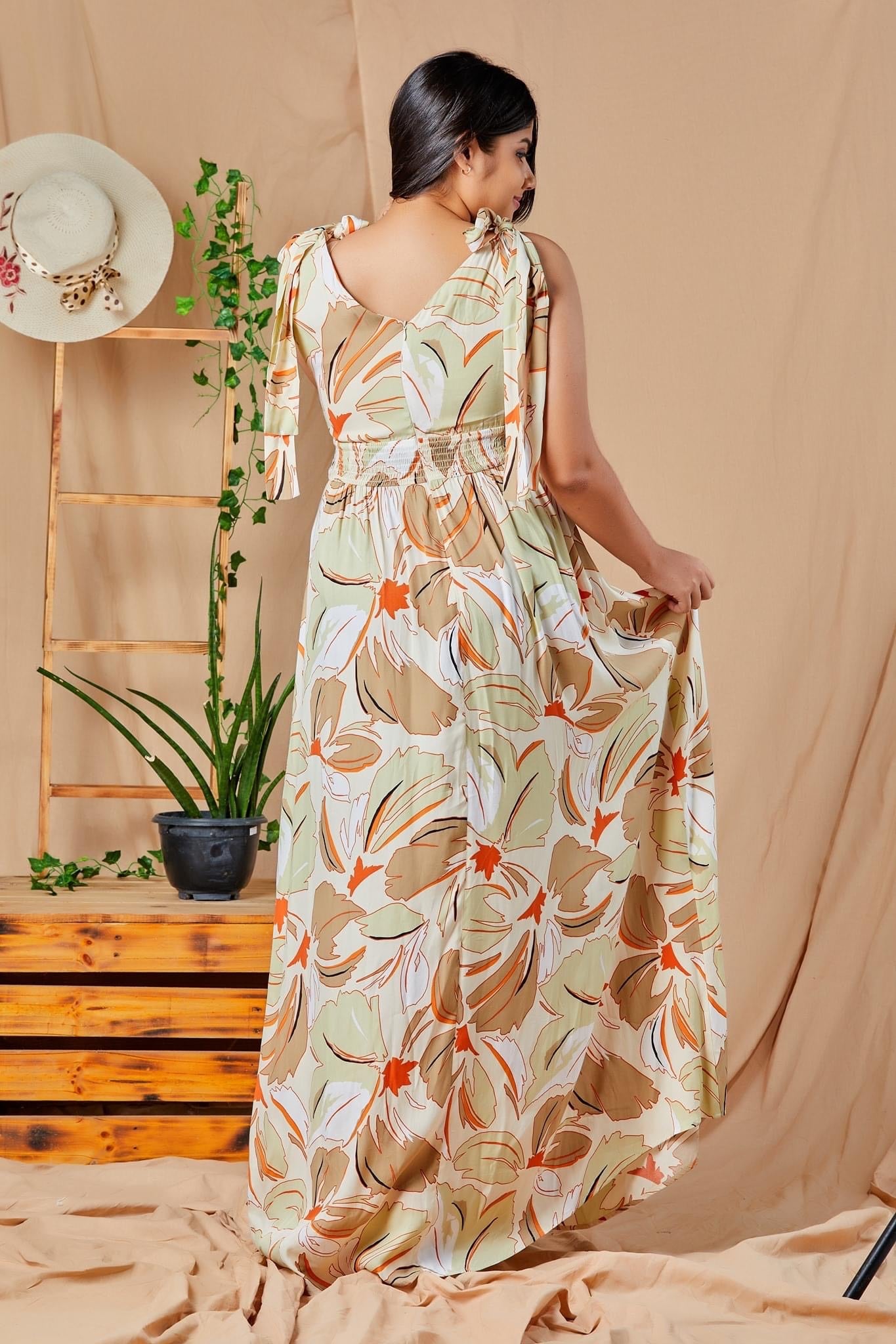 Floral Printed Maxi Dress