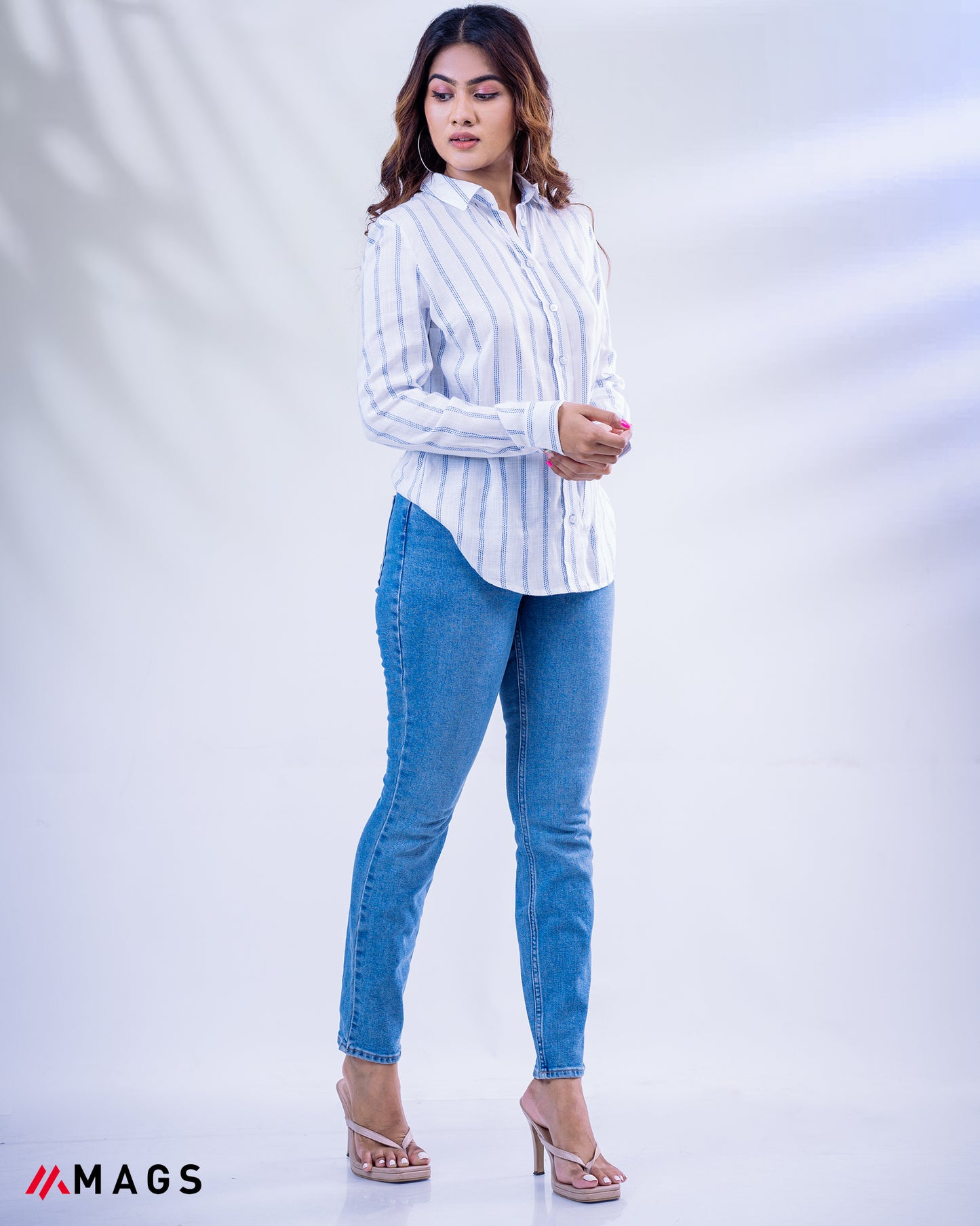 Relaxed Long Sleeve Front Button Shirt
