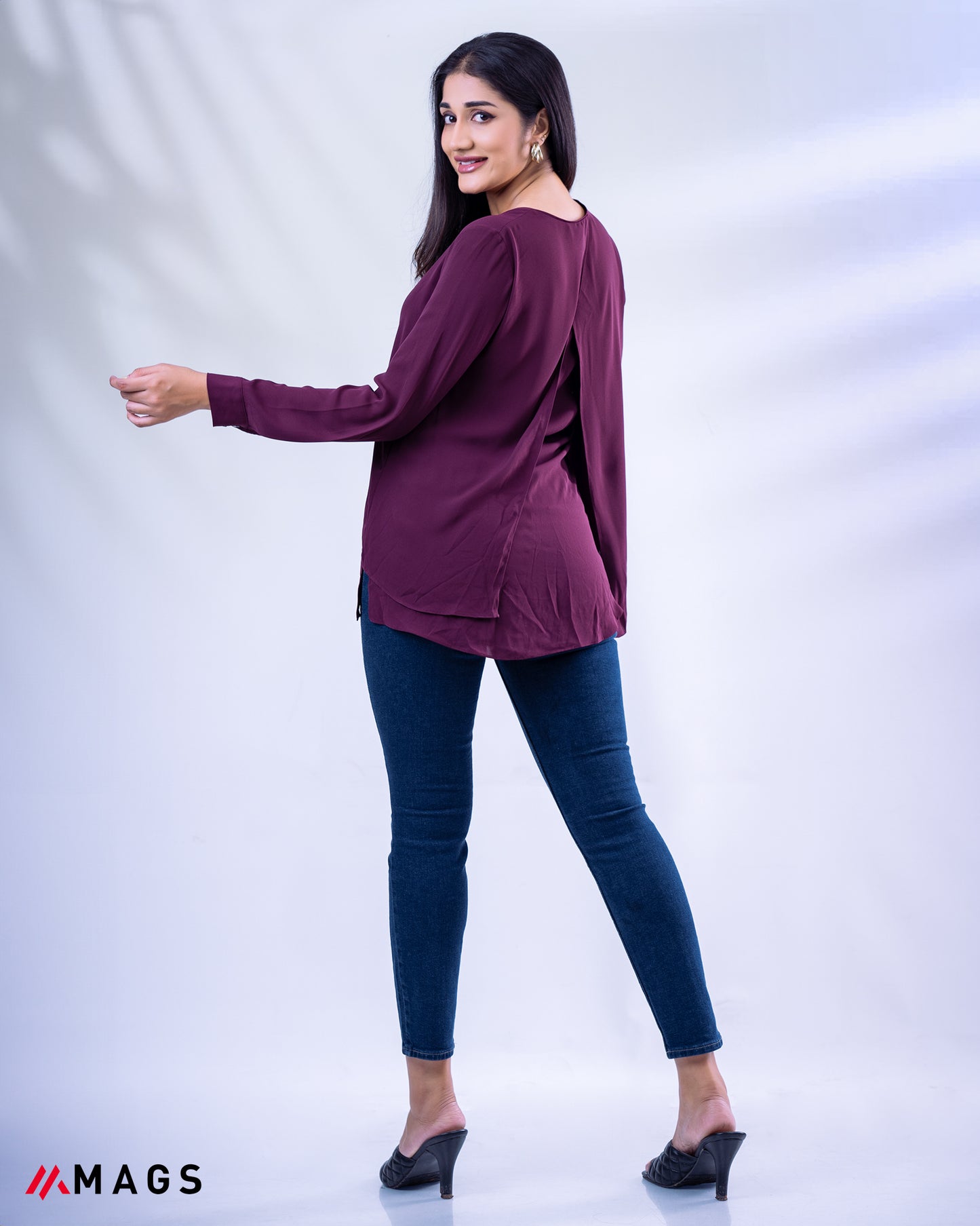 Radiant Orchid Long Sleeve Top