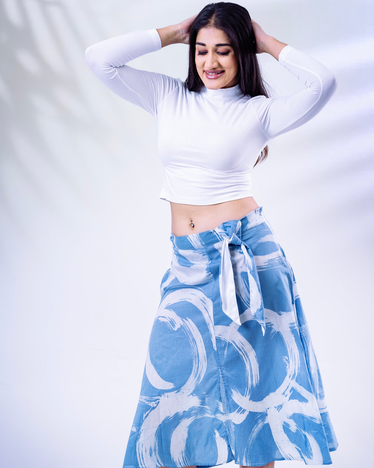 Sapphire Flow Batik Skirt - Blue
