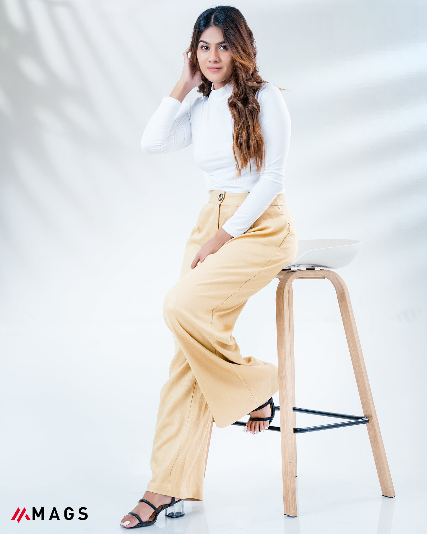 Linen Wide Leg Pant - Beige