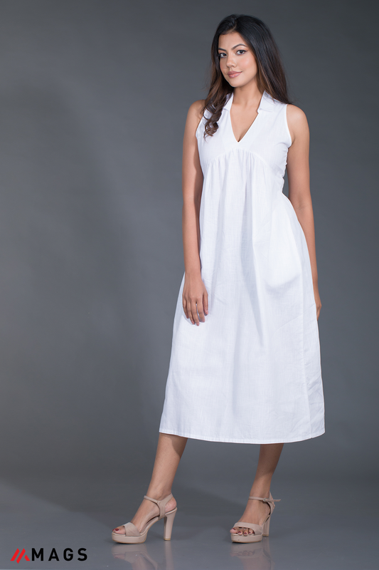 Everyday Ease Comfy Dress - White