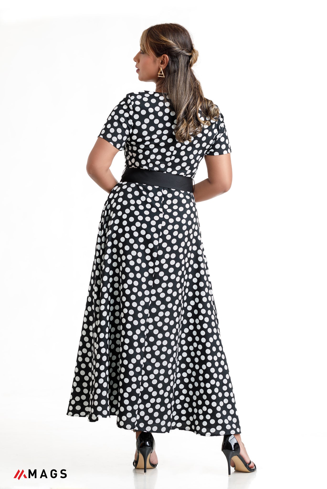 Polka Dot Short Sleeve Dress