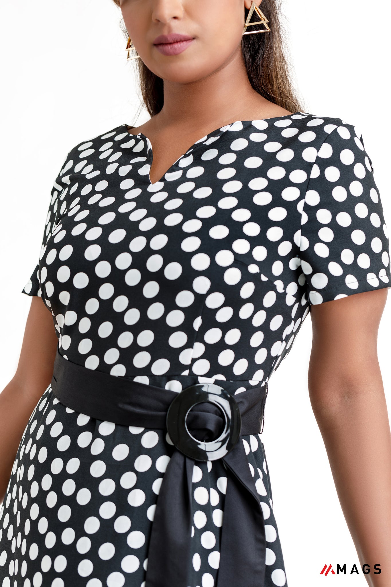 Polka Dot Short Sleeve Dress