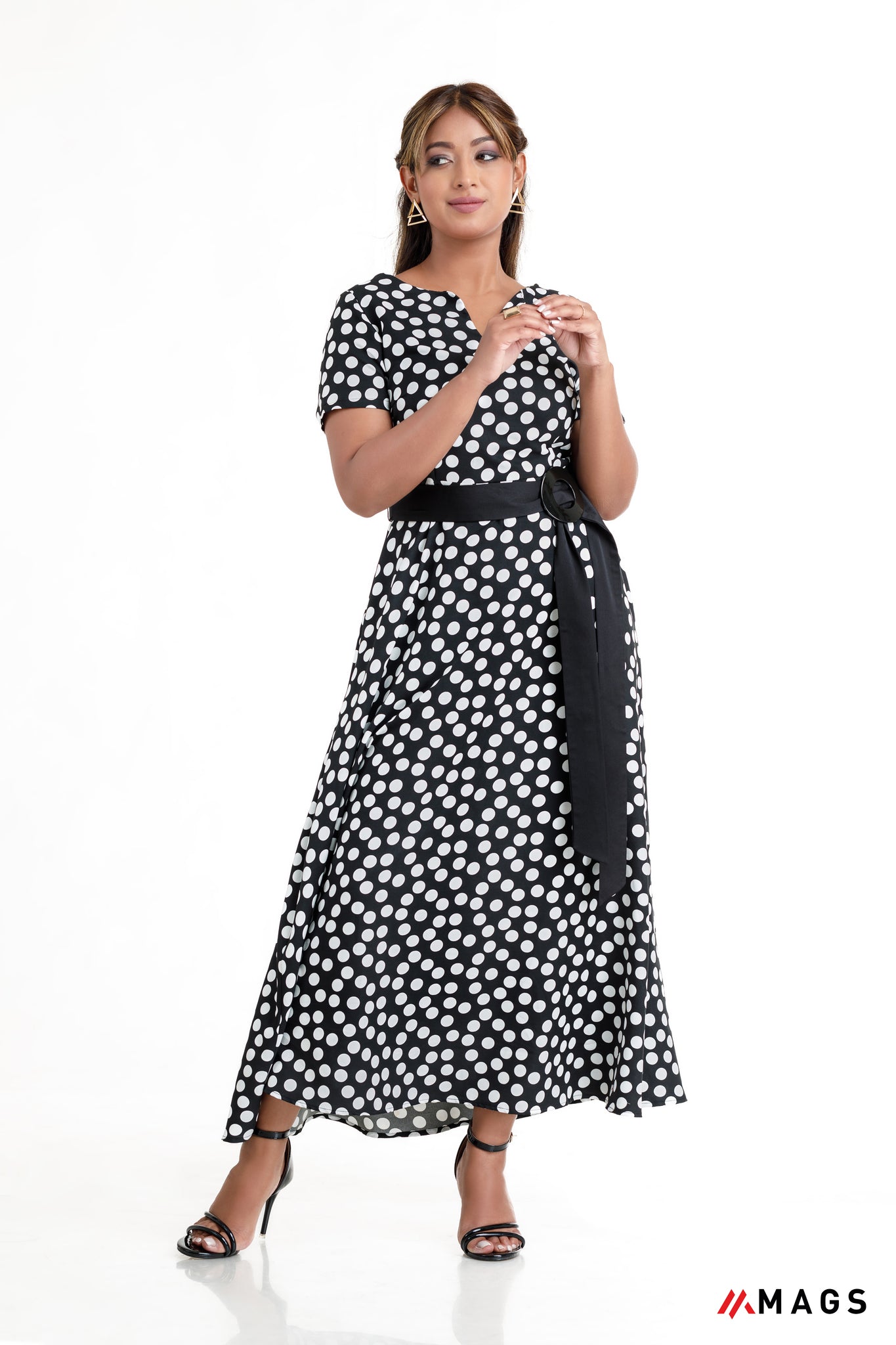 Polka Dot Short Sleeve Dress