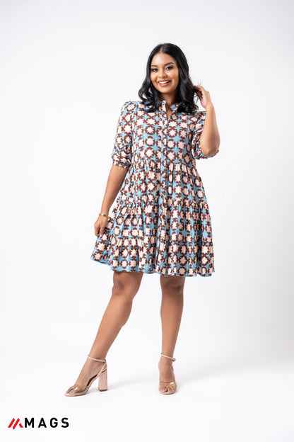 Cobalt Charm Mini Dress