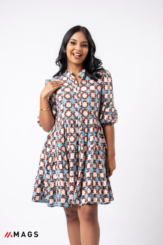 Cobalt Charm Mini Dress