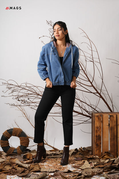 Denim Zip Up Jacket