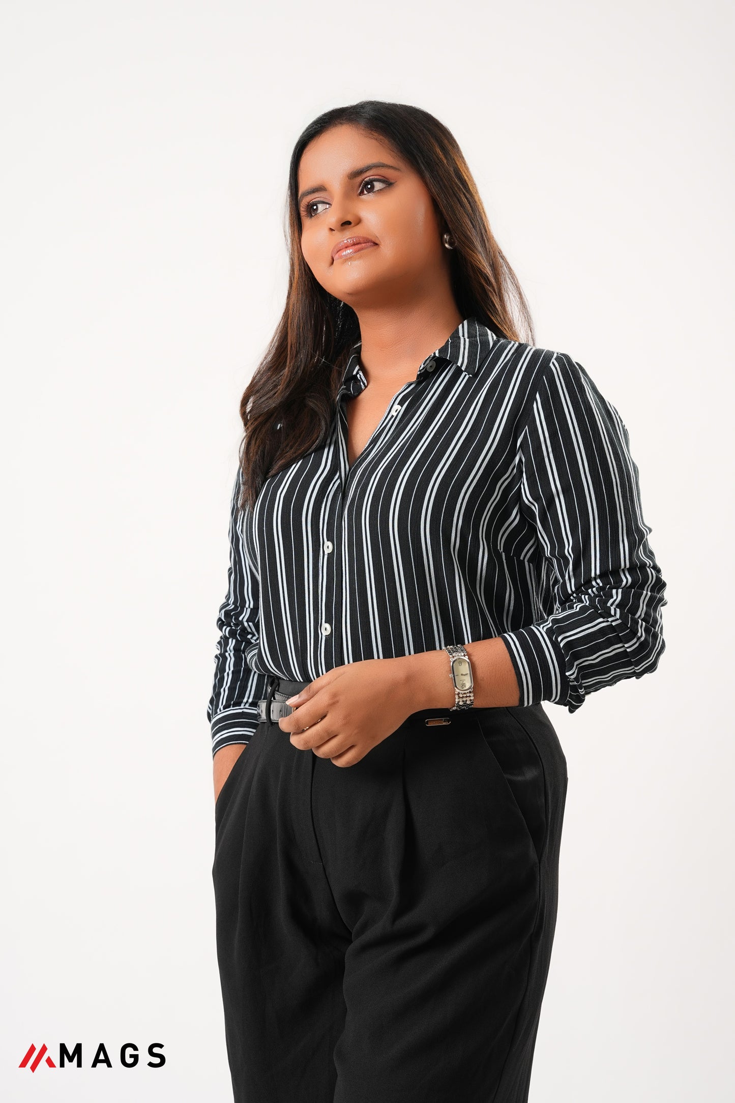 Urban Edge Striped blouse