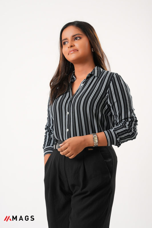 Urban Edge Striped blouse