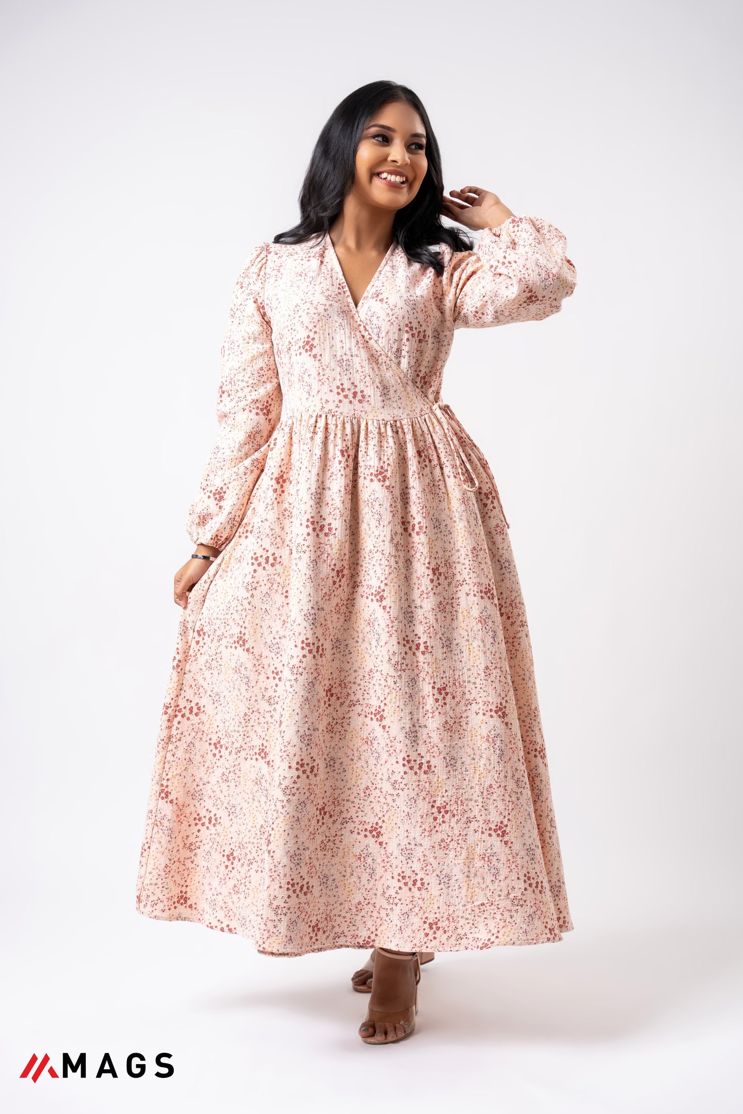 Blush Bloom Printed Maxi Dress