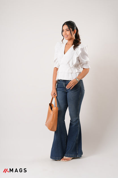 Soft Breeze Frill Top