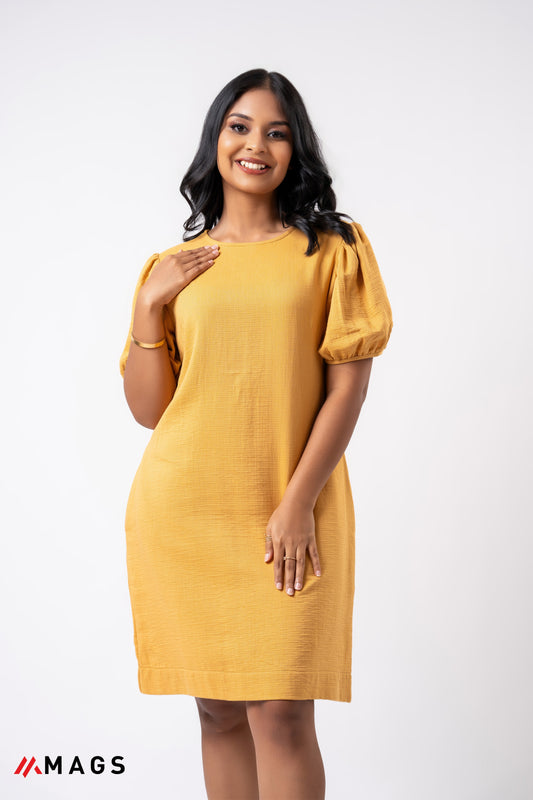 Buttercup Breeze Puff Sleeve Dress
