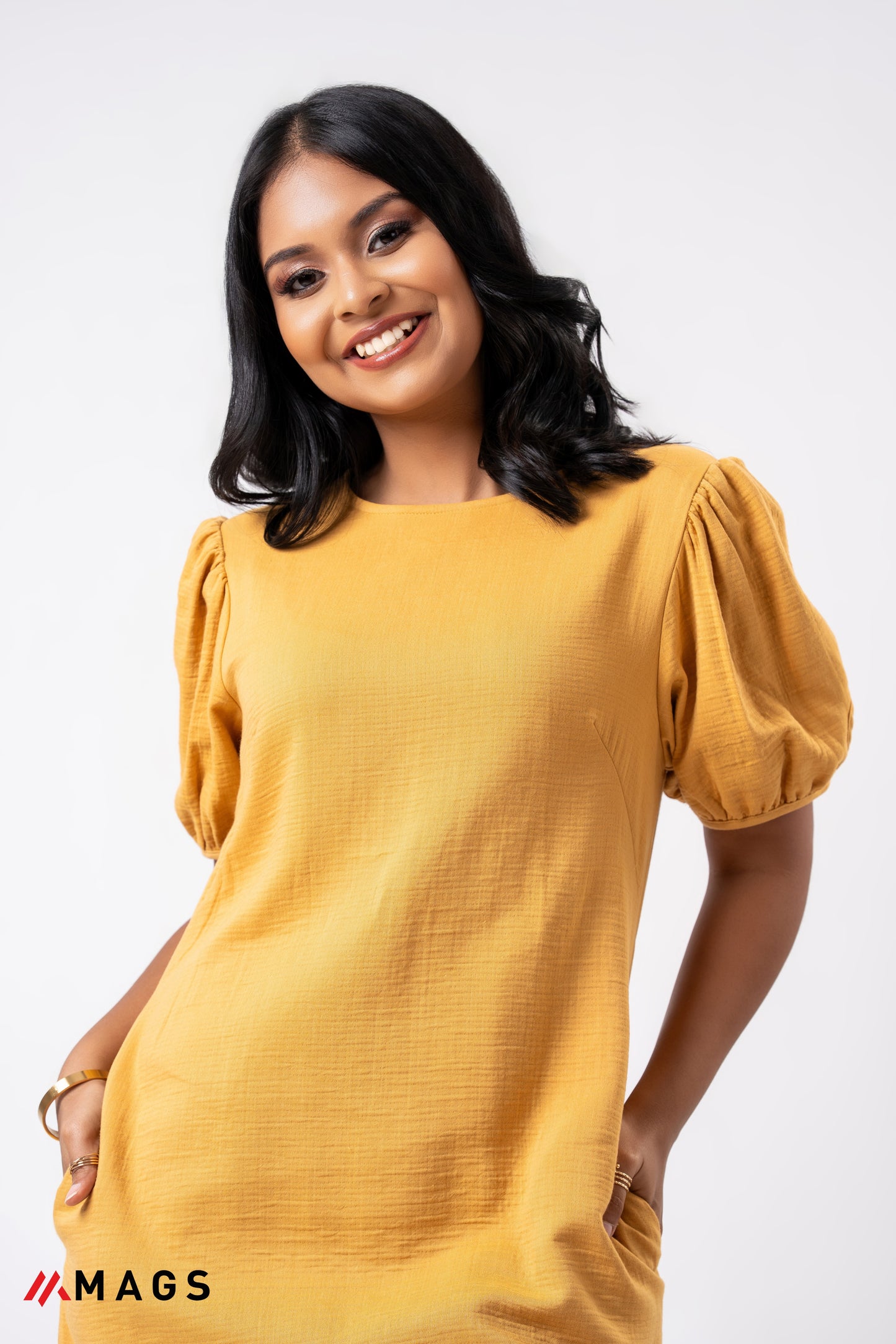 Buttercup Breeze Puff Sleeve Dress