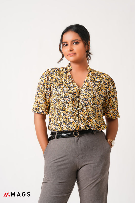 Refined Floral Formal Top