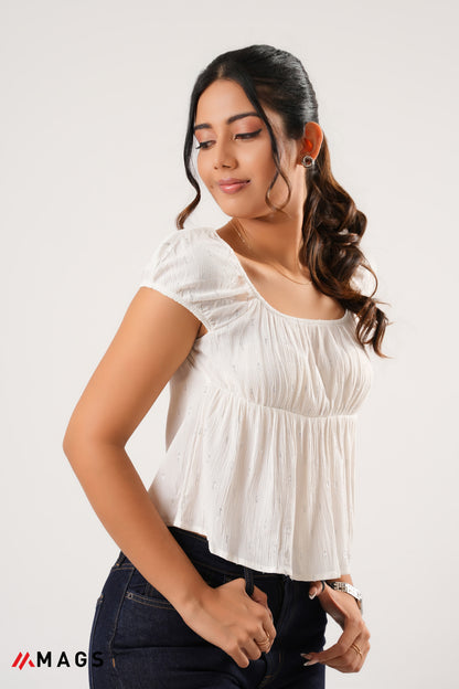 Snow Petal Endearing Blouse