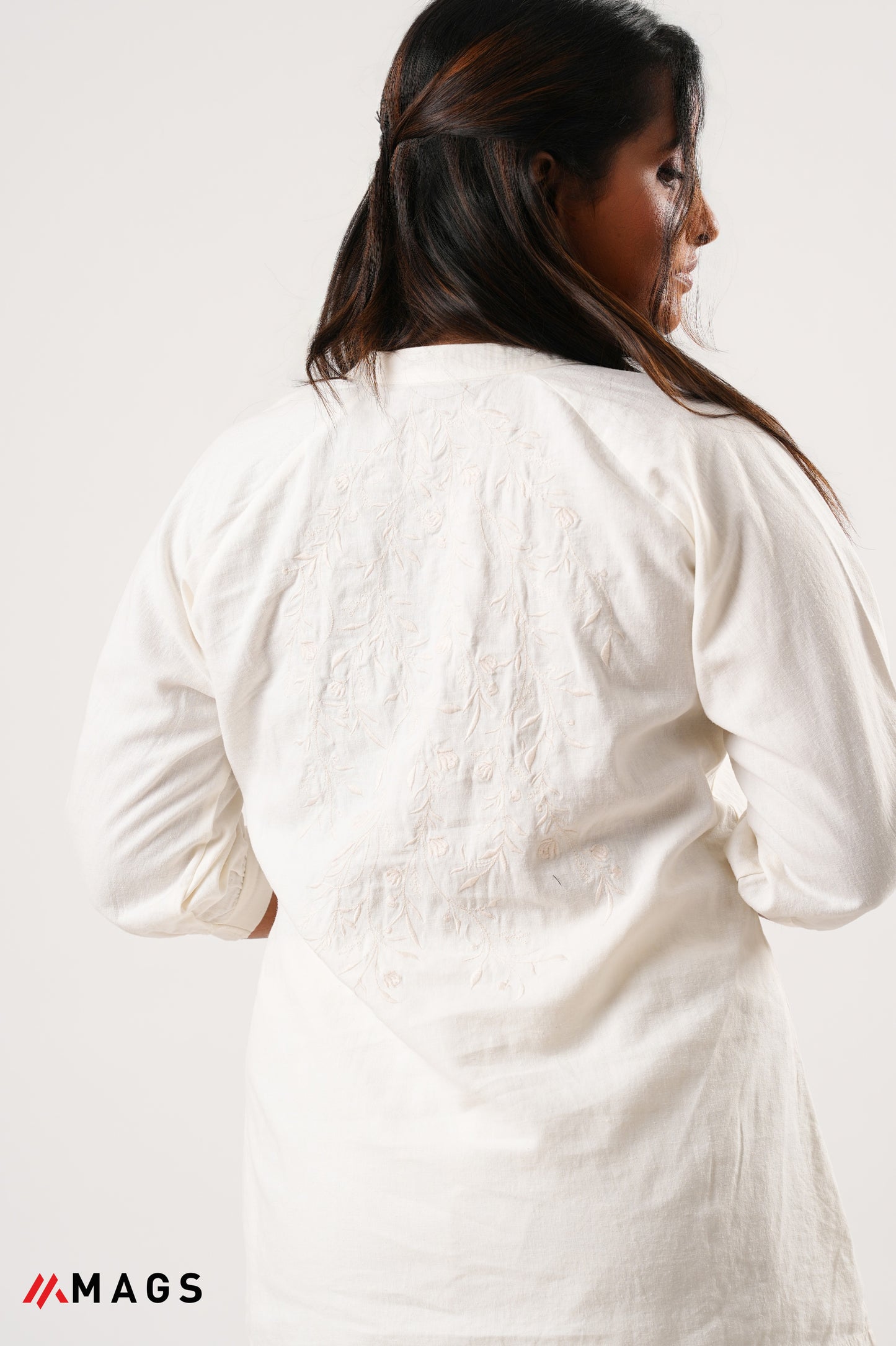 Grace Stitch Back-Embroidered Top