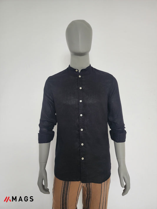 Midnight Weave Linen Shirt