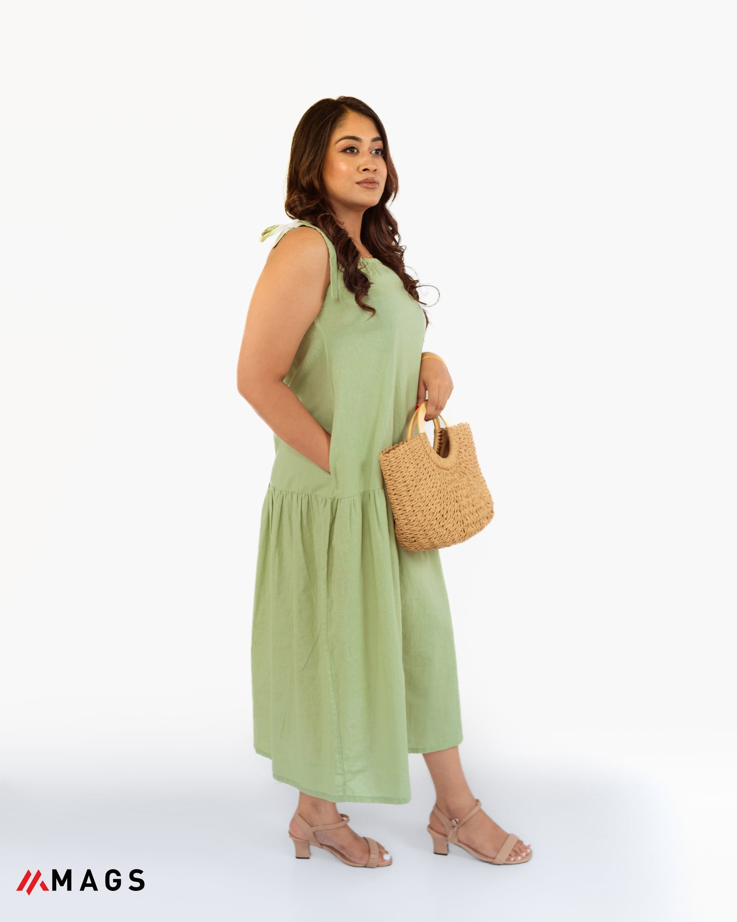 Mint Meadow Linen Dress