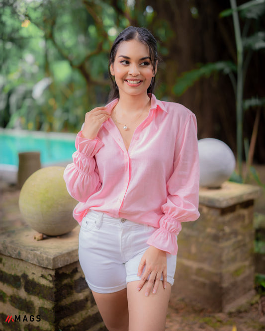 Gathered Grace Light Pink Top