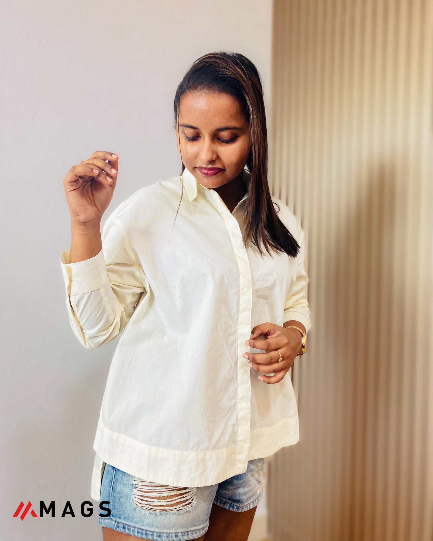 Butter Bloom Button-Down Shirt