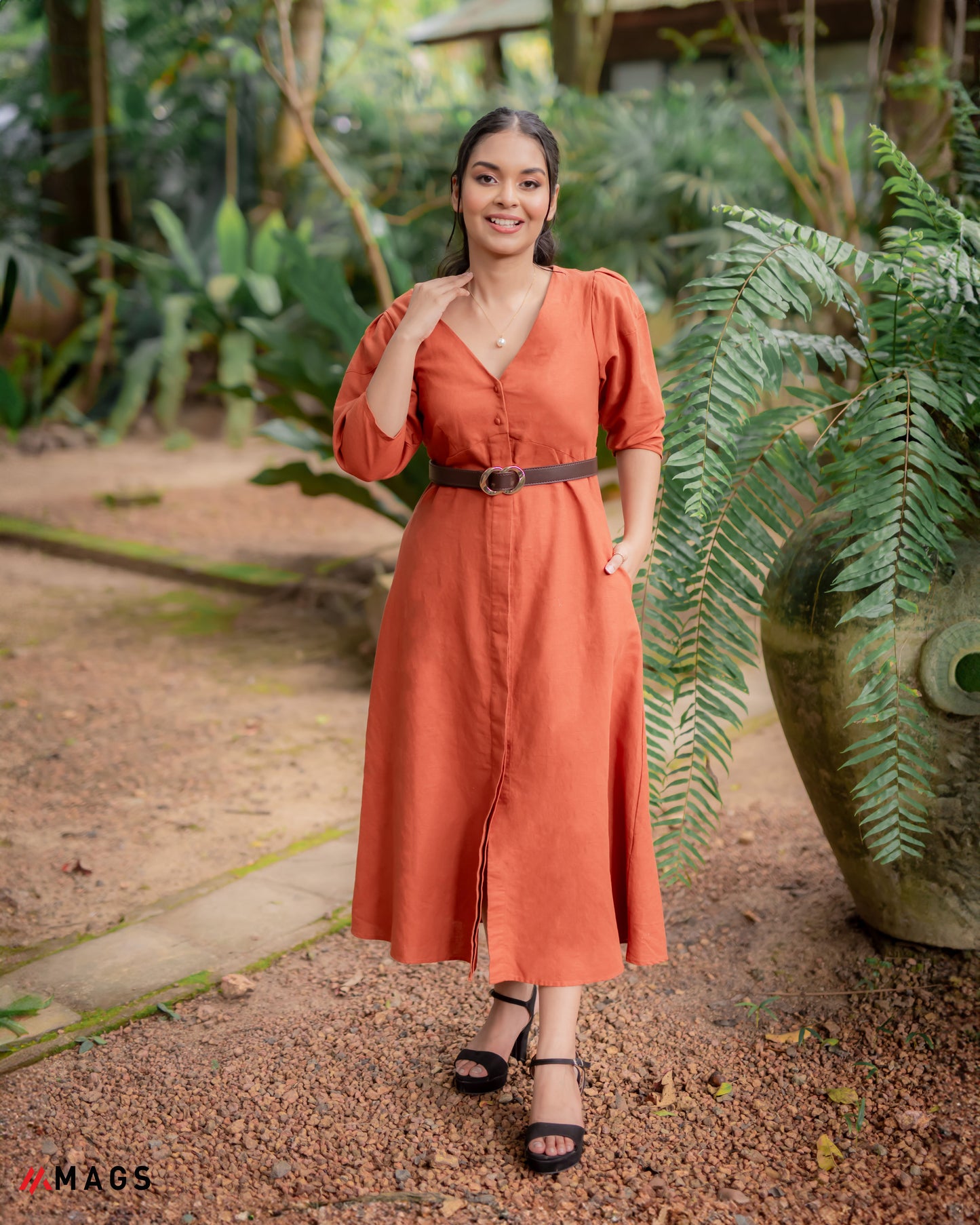 Sunset Dream Linen Long Dress