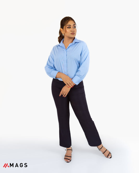 Zipper Detail Formal Pant