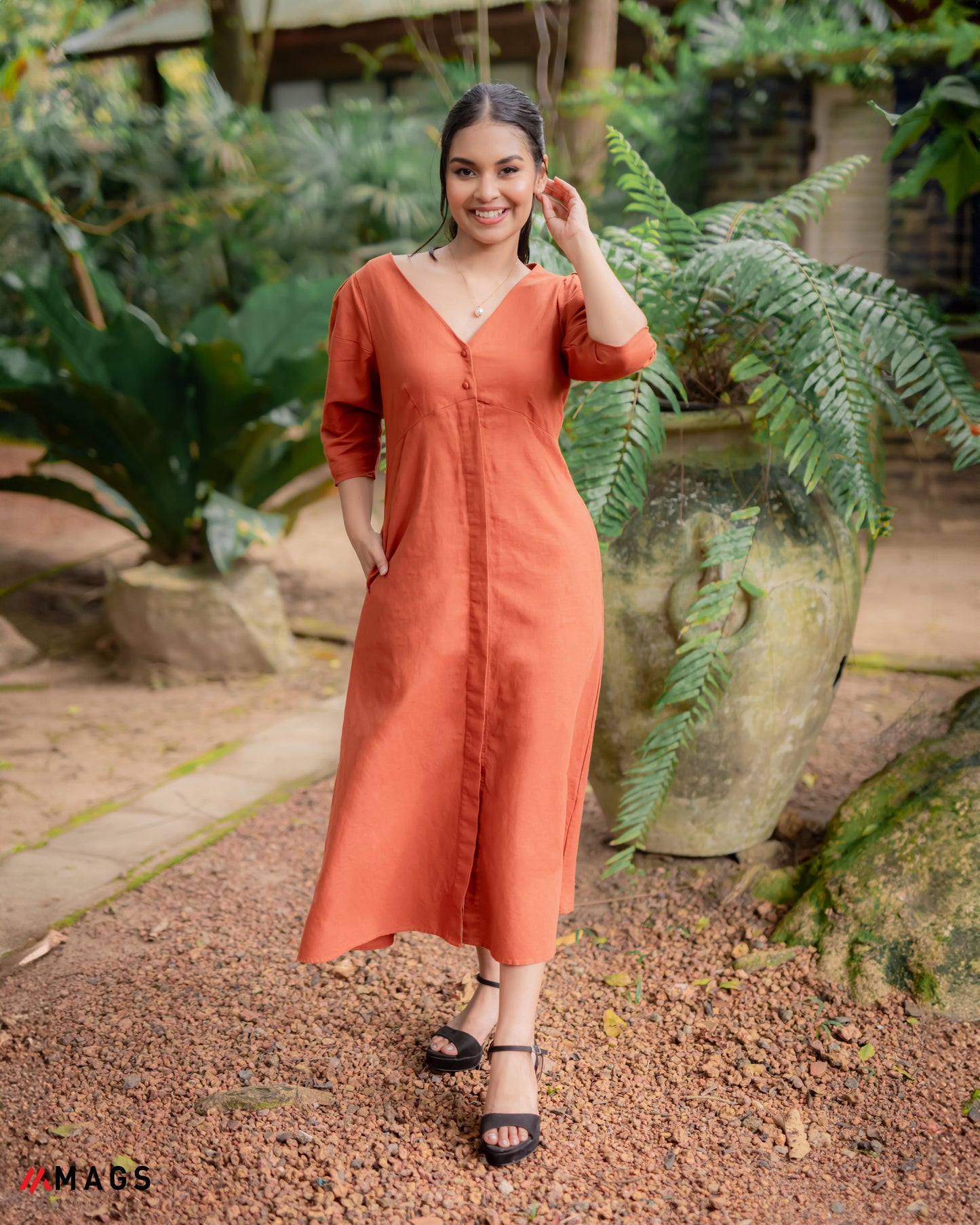 Sunset Dream Linen Long Dress