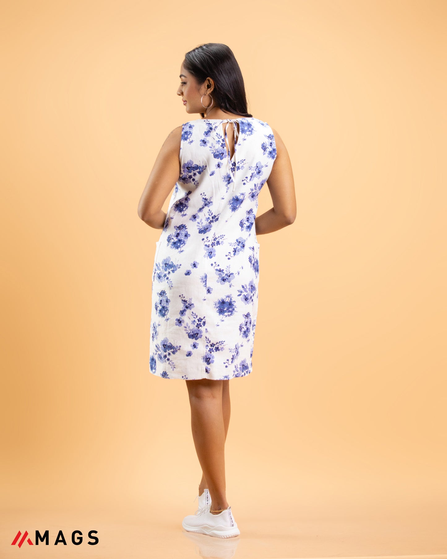 Floral Linen Sleeveless Dress