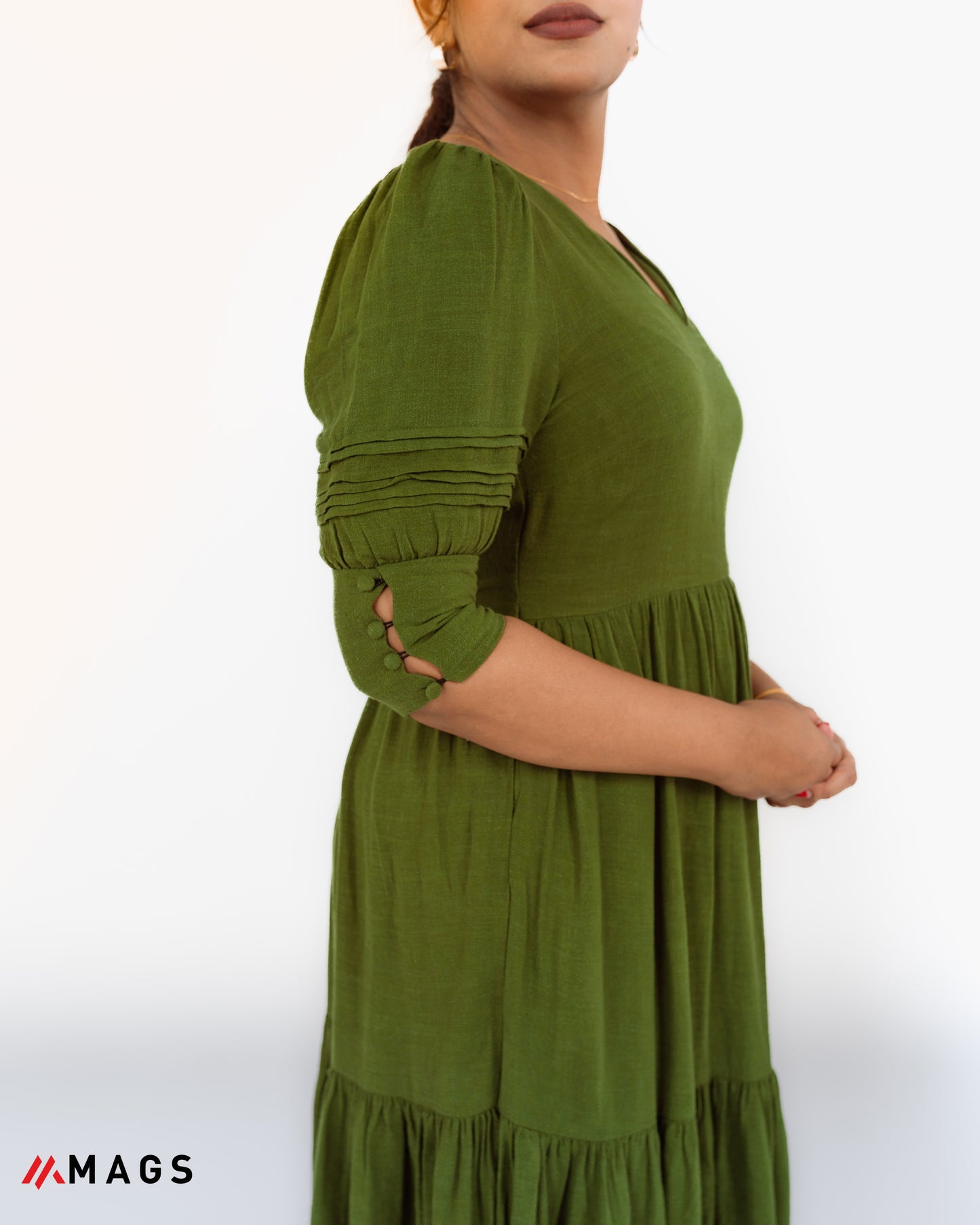 Emerald Dream Hand Detail Maxi Dress