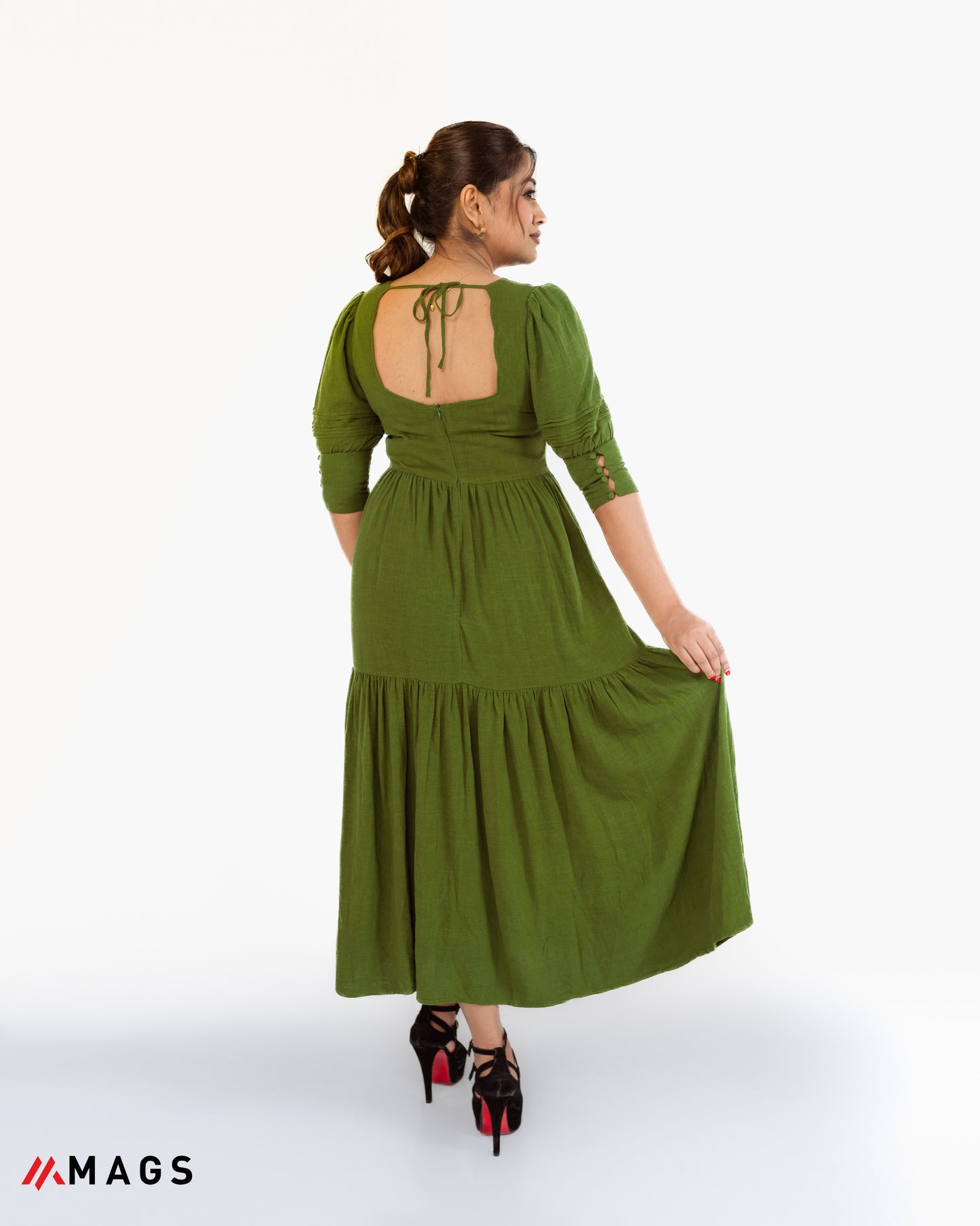 Emerald Dream Hand Detail Maxi Dress