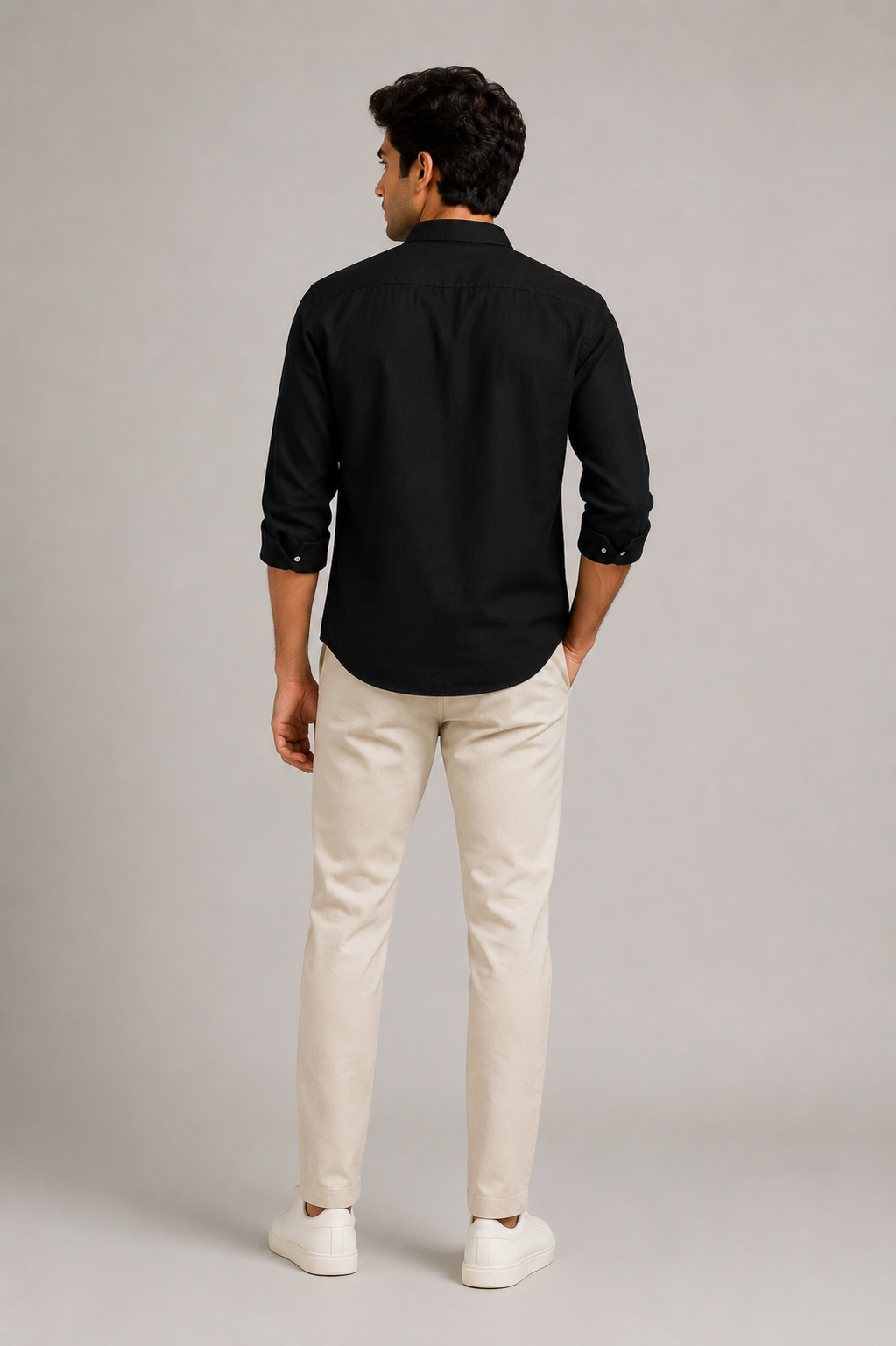 Midnight Weave Linen Shirt