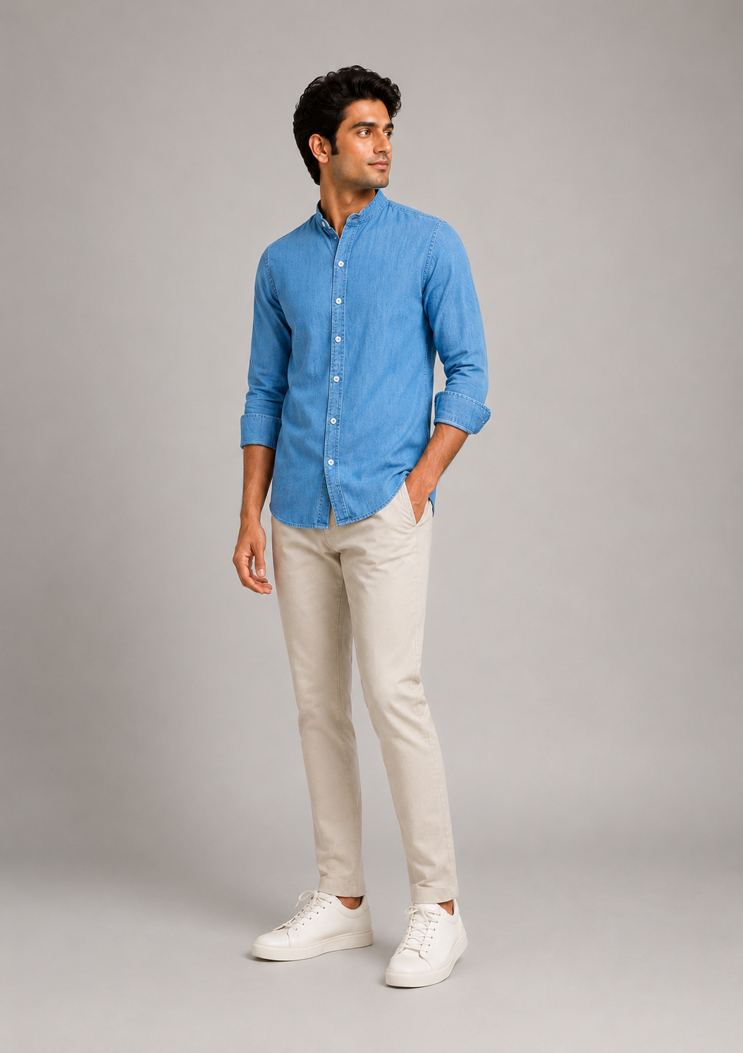 Salt Sky Chambray Long-Sleeve Shirt
