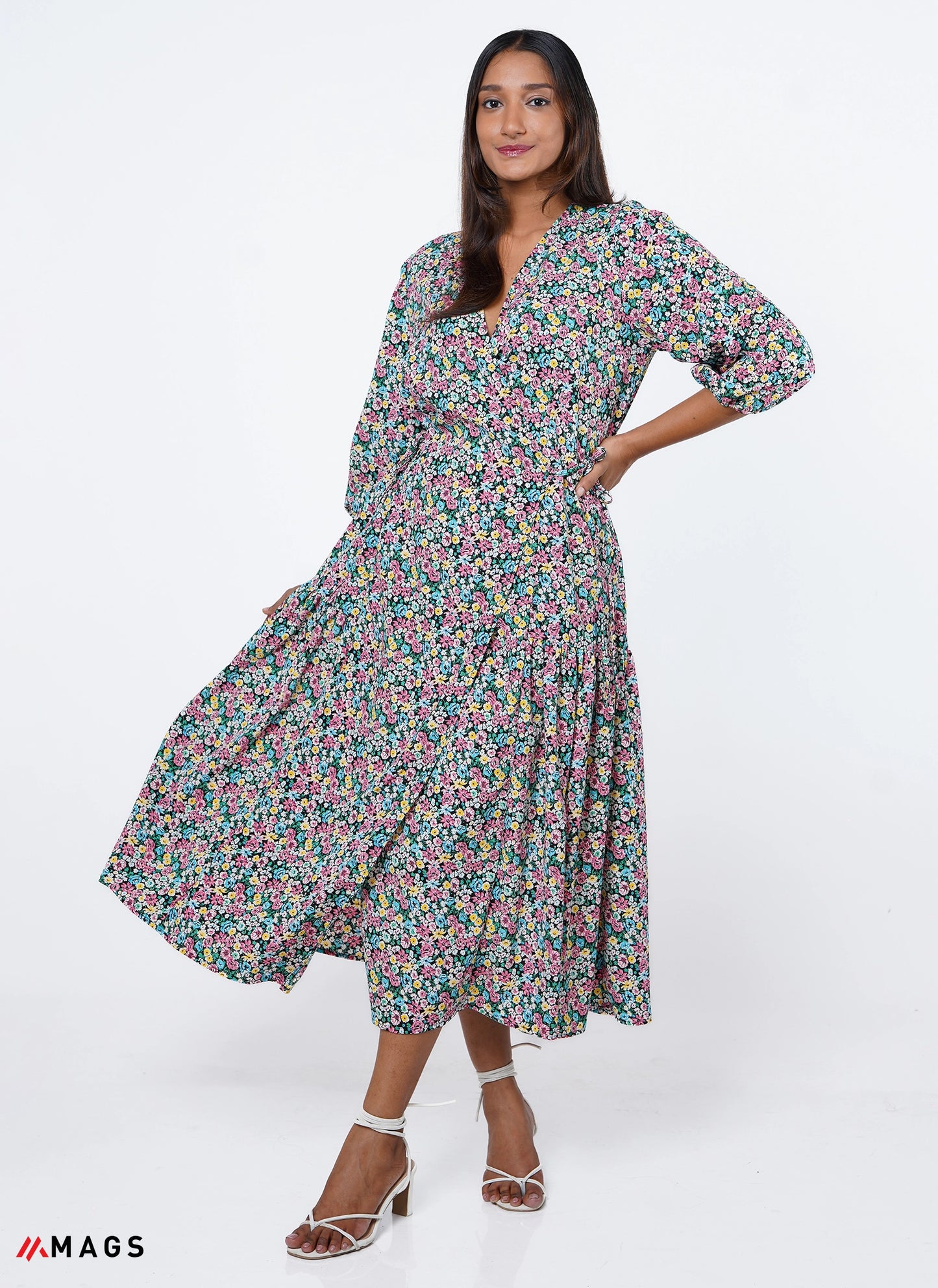 Wrap Floral Charm Dress