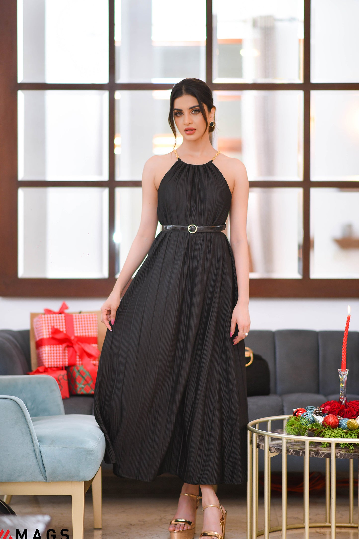 Yuletide Luxe Party Dress