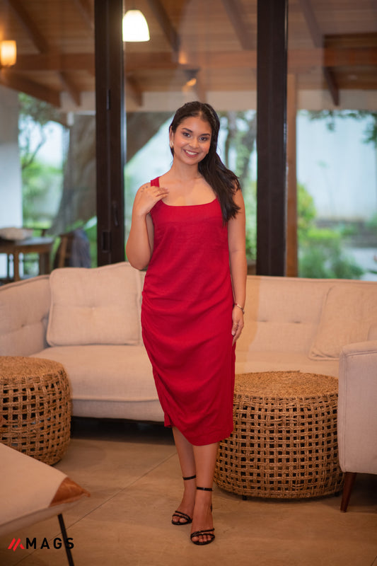 Elegant Crimson Allure Dress