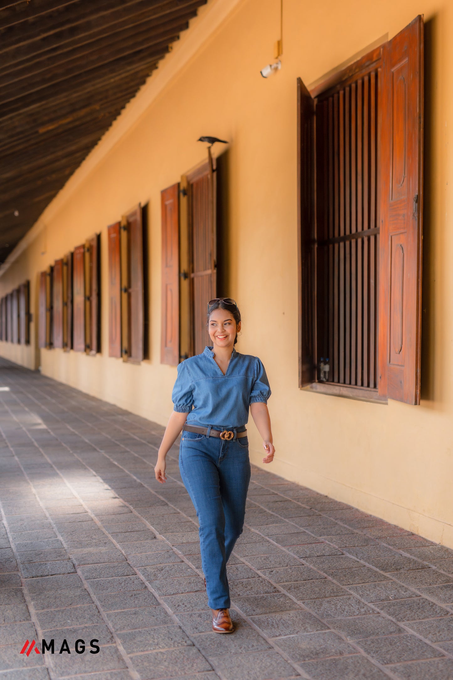 Endless Blue V Neck Top