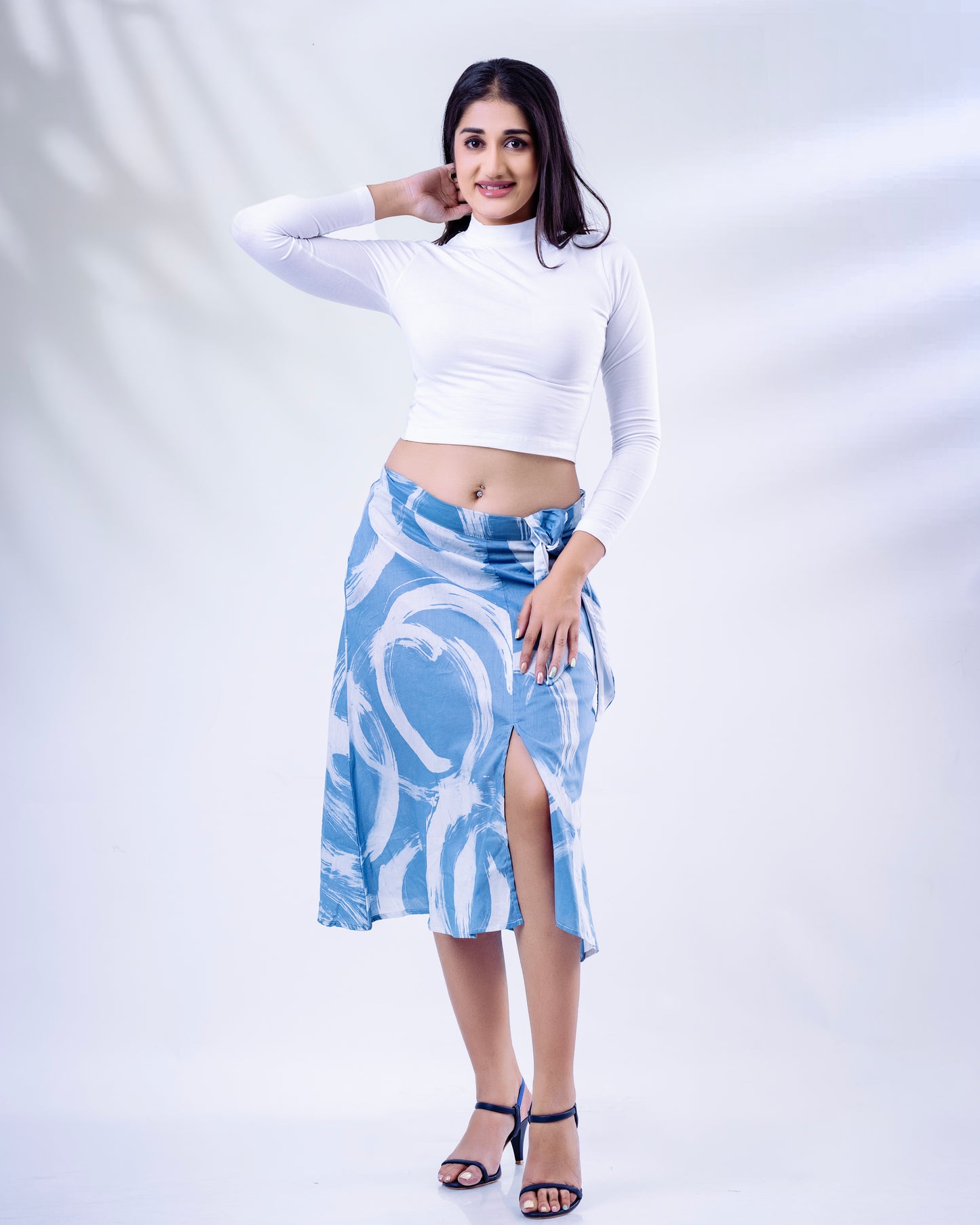 Sapphire Flow Batik Skirt - Blue